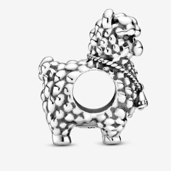 Sterling Silver Fluffy Llama Charm - Picture 3 of 3